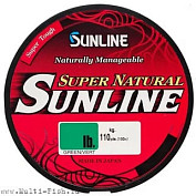 Леска монофильная SUNLINE Super NATURAL green 100м, 0,405мм, #6, 25LB