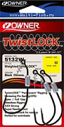 Крючки офсетные OWNER 5132W Weighted Twist Lock BC №4/0 3шт.