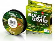 Шнур плетёный ALLVEGA Bullit Braid 270м, 0,26мм, 18,6кг тёмно-зелёный 